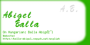 abigel balla business card